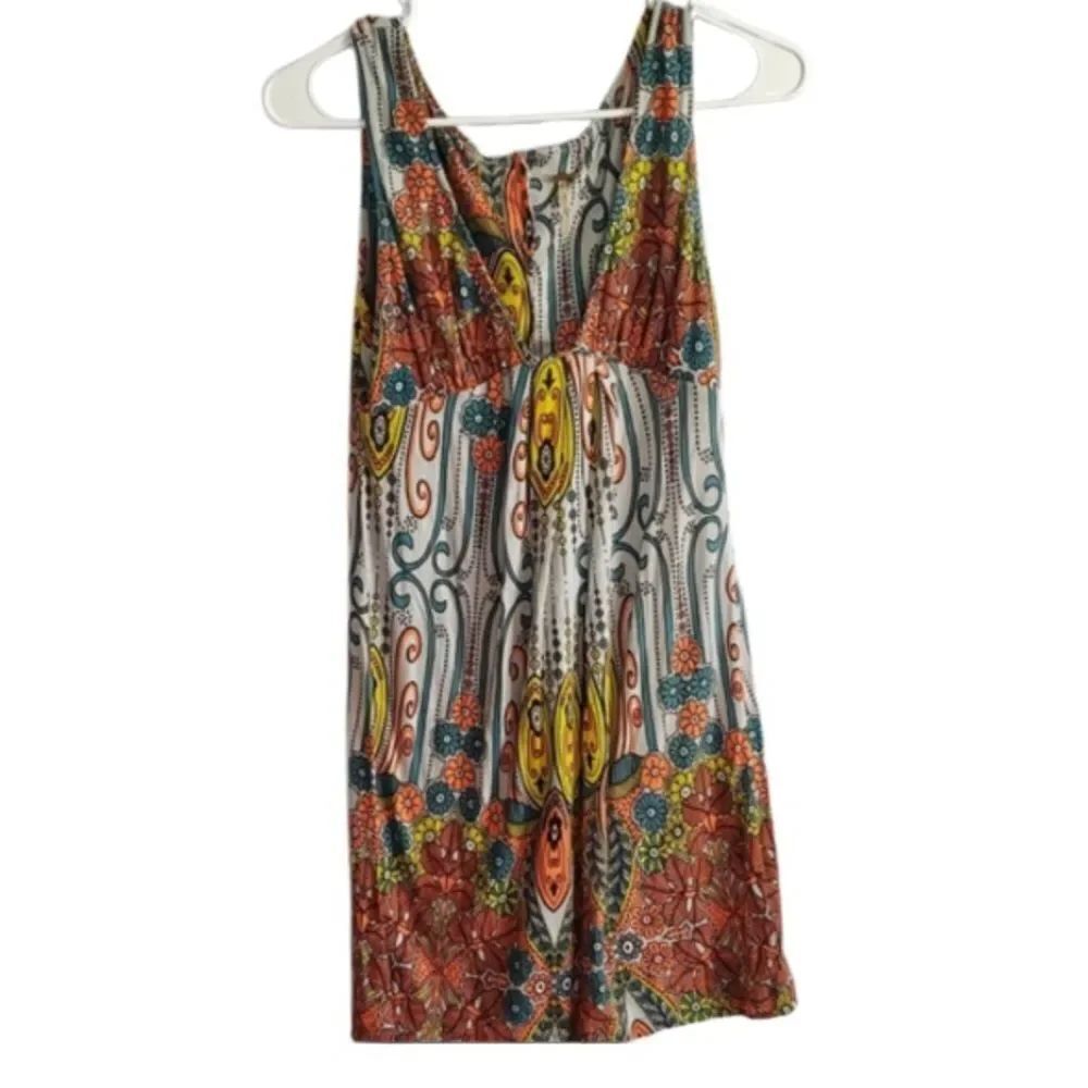 Free people, colorful, floral paisley, dress side 8